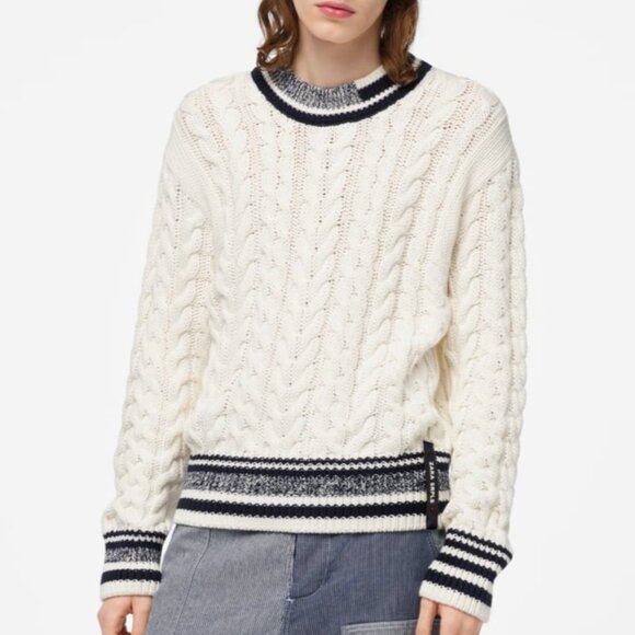 Zara SRPLS Super Rare Limited Edition Long Sleeve Cable Knit Sweater Men's Large - Picture 1 of 13